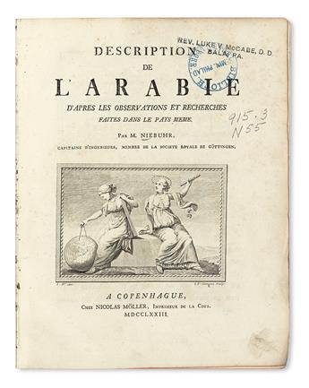 TRAVEL  NIEBUHR, CARSTEN. Description de lArabie.  1773